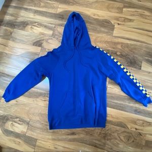 forever 21 oversized hoodie checkerboard sleeve